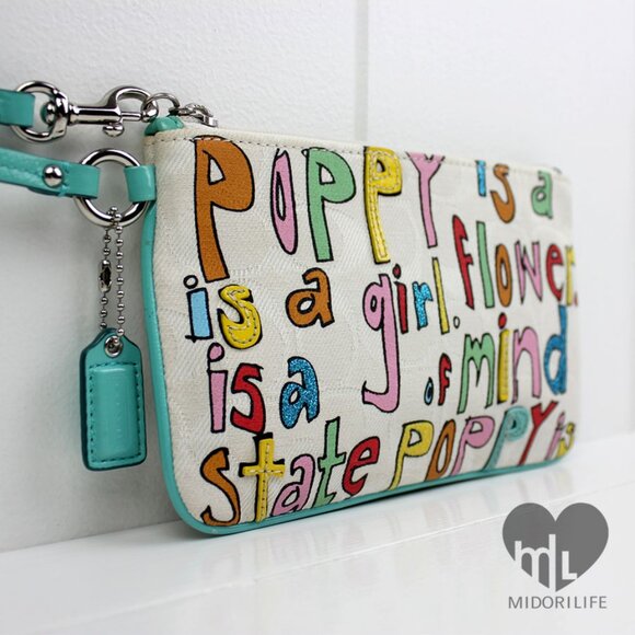 COACH Poppy Is A Girl XL Wristlet - Picture 2 of 14